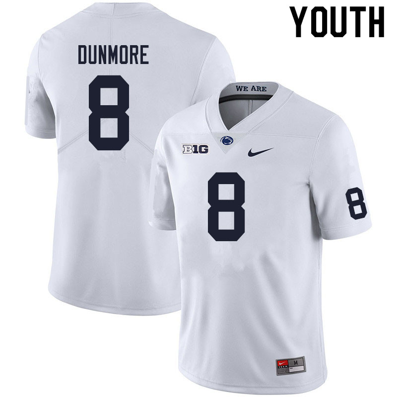 NCAA Nike Youth Penn State Nittany Lions John Dunmore #8 College Football Authentic White Stitched Jersey KWA0298OK